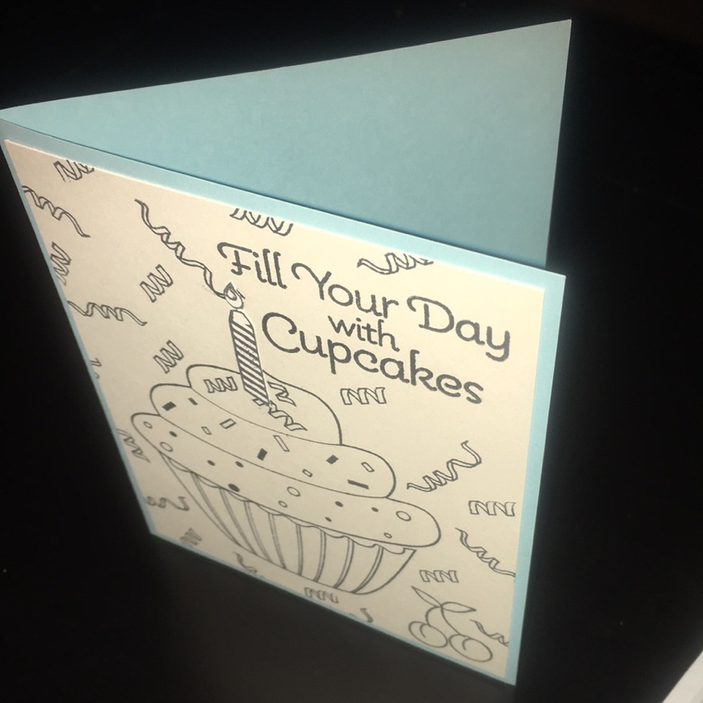 $4 sale💞 Hand stamped card with Cupcake stamp set! -8 clear stamps - Picture 3 of 8